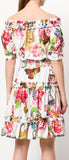 Shirred Butterfly Dress