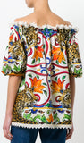 'Majolica' Leopard Print Blouse