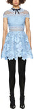 3d Floral Mesh Panelled Mini Dress