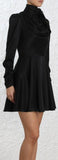 Scarf Swing Dress, Navy Black