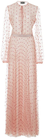Tulle Pois Plisse Long Chemise