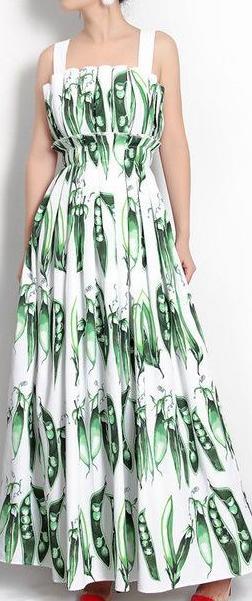 Snap Pea Printed Dress