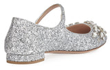 Jeweled Glitter Mary Jane Flat