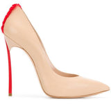 Blade Fringe Trim Pumps - Nude, Black or White