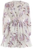 Corsage Plisse Mini Dress