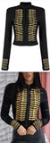 Black Stretch Military Jacket