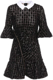 Embellished Black Mini Dress