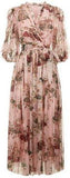 Printed Chiffon Midi Dress