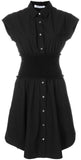 Flared Shirt-Dress, Black