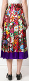 Floral and Tiger Print Pleated Skirt | DESIGNER INSPIRED FASHIONS