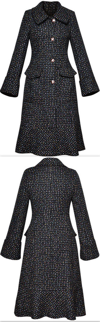 Single Breasted Tweed Coat