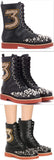 Embellished Leather Ankle Boots
