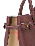 The Medium Banner in Leather and House Check Handbag- Black, Pink, Wine Red, Grey, Yellow, Brown, Red