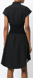 Flared Shirt-Dress, Black