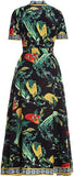 Vegetable Print Maxi Dress, Black