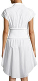 Flared Shirt-Dress, White