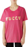 Metallic Cotton T-Shirt, Pink