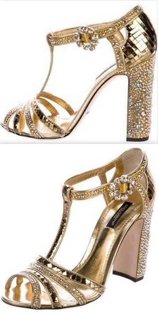 Jewel Embellished Metallic Sandals