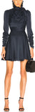 Scarf Swing Dress, Navy Blue