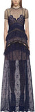 Circular Lace Panelled Maxi Dress