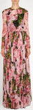 *Extended Sizes* Long Floral-Print Gown