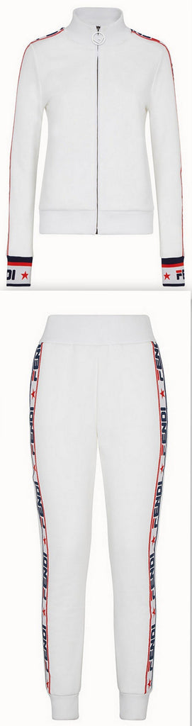 Logo Embroidered Zip Sweatshirt and Pant Set