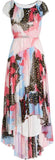 Printed Ruffle Chiffon Dress