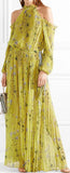 Floral Printed Cold Shoulder Dress