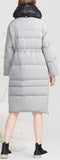 Panelled White Duck Down Fill Coat