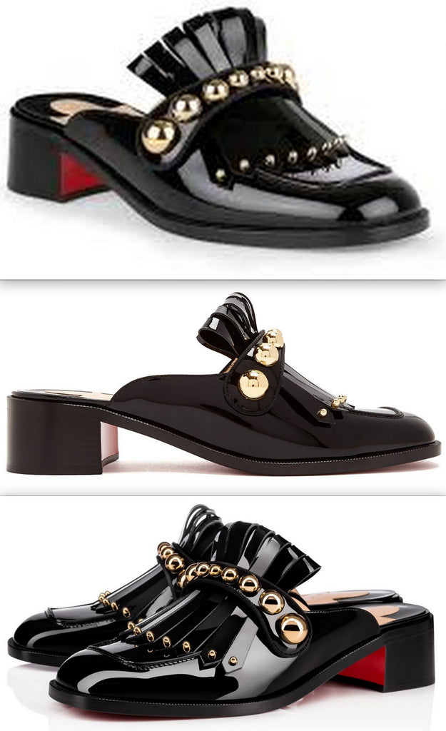 Octavian Mula 35 Black Patent Mule