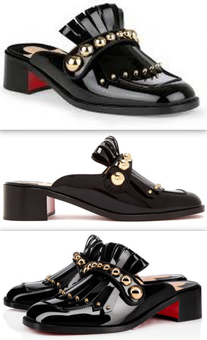 Octavian Mula 35 Black Patent Mule