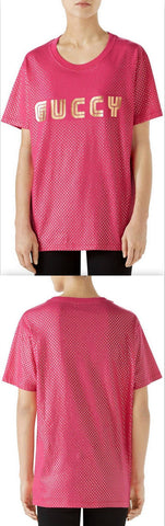 Metallic Cotton T-Shirt, Pink