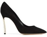 Faux Pearl High Heel Pumps - Black, Red or Nude