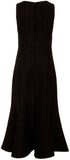 Black 'Rainbow City' Embroidered Midi Dress
