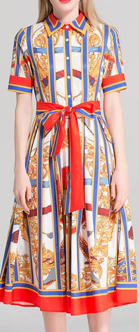 Print Shirt Dress