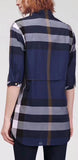 Check Print Half-Sleeve Shirt, Blue