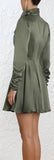 Scarf Swing Dress, Olive Green