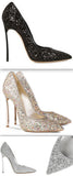 Glitter Blade Pumps - Black, Gold or Silver