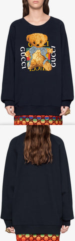 Teddy and Logo Print Sweatshirt