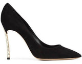 Faux Pearl High Heel Pumps - Black, Red or Nude