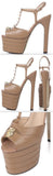 Studded Leather Platform Sandal Pump