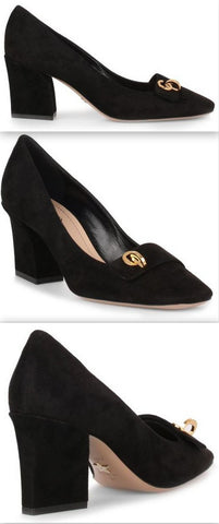 Cest Black Suede Pump