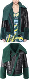 Faux-Leather and Shearling Jacket