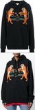 Logo and Tigers Print Hoodie