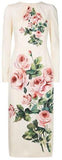 Floral Long Sleeve Midi Dress