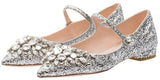 Jeweled Glitter Mary Jane Flat