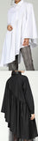 Boxy Asymmetrical Long Shirt - White or Black