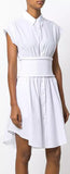 Flared Shirt-Dress, White