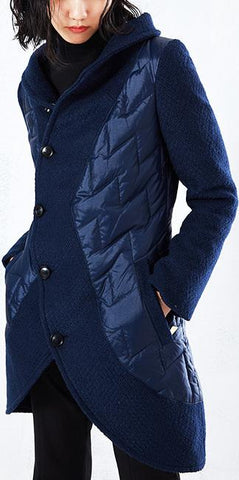 Quilted Asymmetrical Coat
