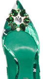 Embellished Banana Leaf Pumps